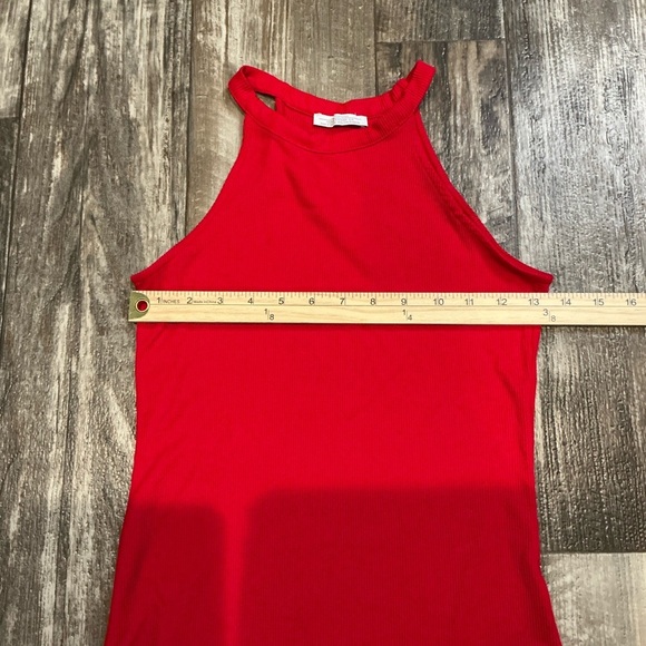 Zara Red Sleeveless Fitted Bodysuit Size Small - Picture 3 of 6